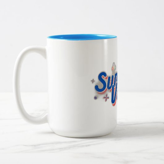 Summer Vibes Zweifarbige Tasse (Links)