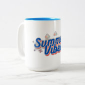 Summer Vibes Zweifarbige Tasse (Vorderseite Links)