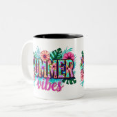 Summer Vibes Zweifarbige Tasse (Vorderseite Links)