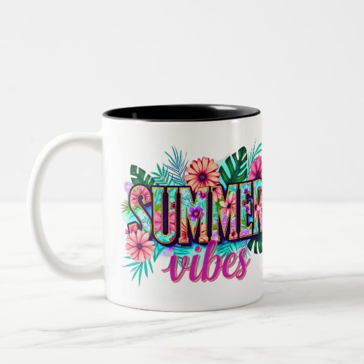 Summer Vibes Zweifarbige Tasse (Links)