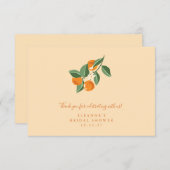 Summer Vintag Orange Boho Custom Brautparty Dankeskarte (Vorne/Hinten)