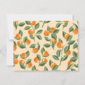 Summer Vintag Orange Boho Natur Personalisiert Mitteilungskarte (Rückseite)