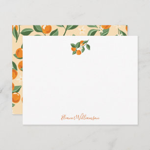 Summer Vintag Orange Boho Natur Personalisiert Mitteilungskarte