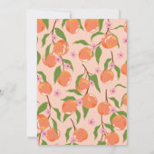 Summer Vintag Peach Frucht Boho Brautparty Einladung (Rückseite)