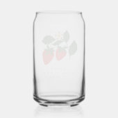 Summer Vintag Pink Strawberry Boho Brautparty Dosenglas (Rückseite)