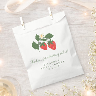 Summer Vintag Pink Strawberry Boho Brautparty Geschenktütchen