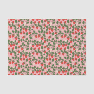 Summer Vintag Pink Strawberry Boho Brautparty Seidenpapier