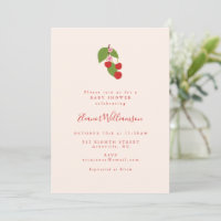 Summer Vintag Red Cherries Boho Baby Dusche