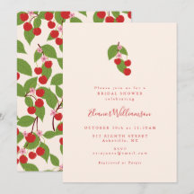 Summer Vintag Red Cherries Boho Brautparty