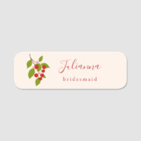 Summer Vintag Red Cherries Custom Bridesmaid Gesch