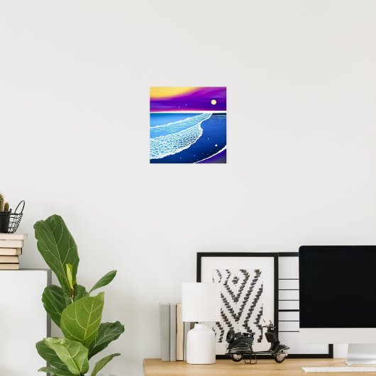 Summer Violet Ocean Poster (Heimbüro)