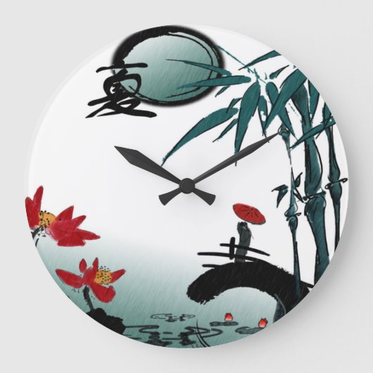 Summer Wall Clock Große Wanduhr (Vorderseite)