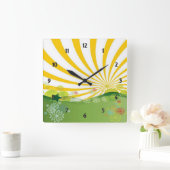 Summer Wall Clock Quadratische Wanduhr (Zuhause)