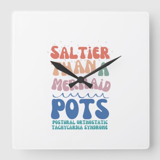 Summer Wall Clock Quadratische Wanduhr (Vorderseite)