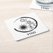 Summer Wappen Rechteckiger Pappuntersetzer (angewinkelt)