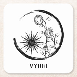 Summer Wappen Rechteckiger Pappuntersetzer