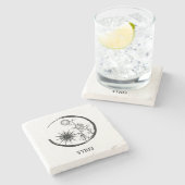 Summer Wappen Steinuntersetzer (Seitenansicht)