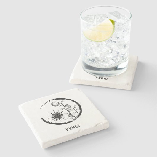 Summer Wappen Steinuntersetzer (Seitenansicht)