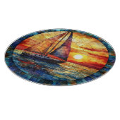Summer Wassercolor Art Cutting Board Schneidebrett (Ecke)
