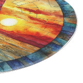 Summer Wassercolor Art Cutting Board Schneidebrett (Ecke)