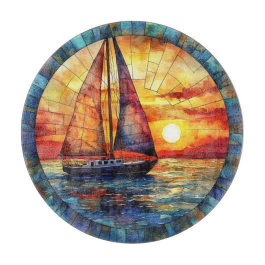 Summer Wassercolor Art Cutting Board Schneidebrett (Vorderseite)