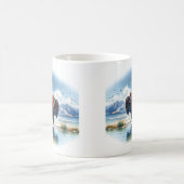 Summer Watercolor American Buffalo Kaffeetasse (Mittel)