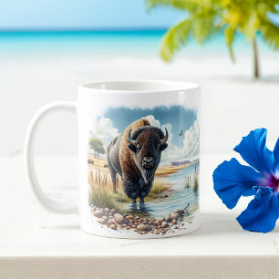 Summer Watercolor American Buffalo Kaffeetasse