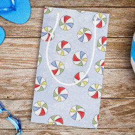 Summer Watercolor Beach Balls Muster Kleine Geschenktüte