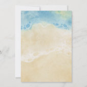 Summer Watercolor Beach Blue Wedding Einladungen (Rückseite)