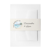 Summer Watercolor Beach Hochzeit Einladungsbanderole (Vorderseite Beispiel)