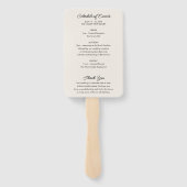 Summer Watercolor Beach Hochzeit Willkommensreise Fächer (Rückseite)