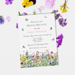 Summer Watercolor Bridal Brunch Einladung
