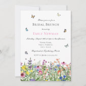 Summer Watercolor Bridal Brunch Einladung (Vorderseite)