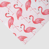 Summer Watercolor Bright Pink Flamingo Muster Seidenpapier (Ausschnitt)