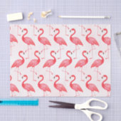 Summer Watercolor Bright Pink Flamingo Muster Seidenpapier (Handwerk)