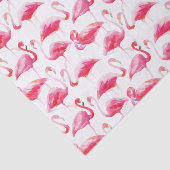 Summer Watercolor Bright Pink Flamingo Muster Seidenpapier (Ausschnitt)