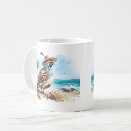 Summer Watercolor California Quai Kaffeetasse (Vorderseite Links)