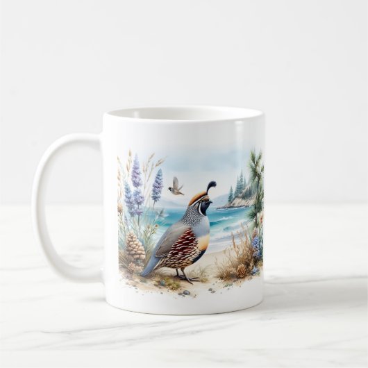 Summer Watercolor California Quai Kaffeetasse (Links)