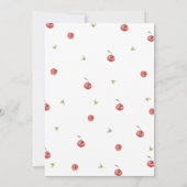 Summer Watercolor Cherry Sweet Baby Dusche Dankeskarte (Rückseite)