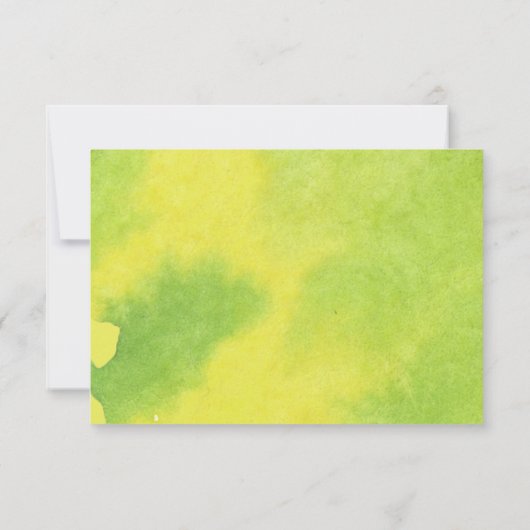 Summer Watercolor Citrus Lemons RSVP Karte (Rückseite)