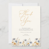 Summer Watercolor Floral Wildblume Babydusche Dankeskarte (Vorderseite)