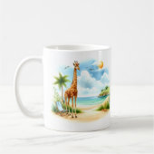 Summer Watercolor Frog am Strand Kaffeetasse (Links)