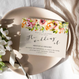 Summer Watercolor Garden Floral Wedding Einladung