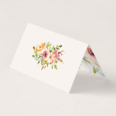 Summer Watercolor Garden Floral Wedding Table Card (Rückseite)