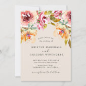 Summer Watercolor Garden Frische Pasta machen Einladung (Vorderseite)