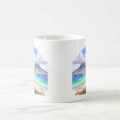 Summer Watercolor Gorilla am Strand Kaffeetasse (Mittel)