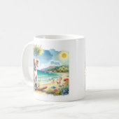 Summer Watercolor Koala am Strand Kaffeetasse (Vorderseite Links)