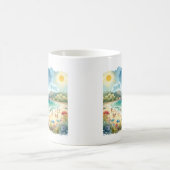 Summer Watercolor Koala am Strand Kaffeetasse (Mittel)