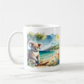 Summer Watercolor Koala am Strand Kaffeetasse (Links)