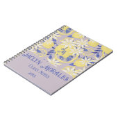 Summer Watercolor Lavender Lemon Floral Notizblock (Linke Seite)